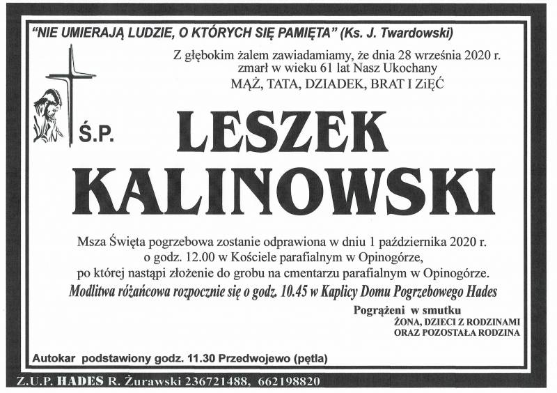 LESZEK KALINOWSKI
