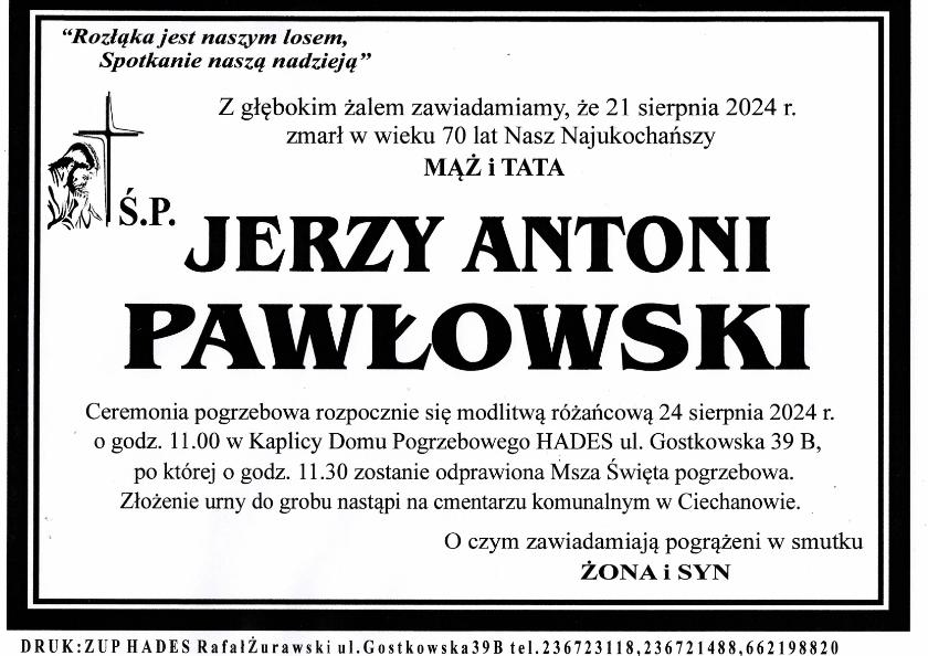 JERZY ANTONI PAWŁOWSKI