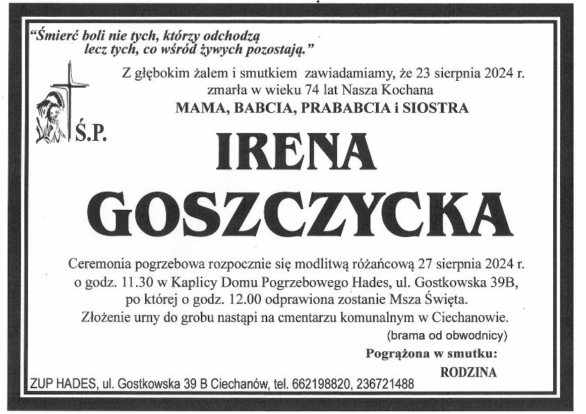 IRENA GOSZCZYCKA