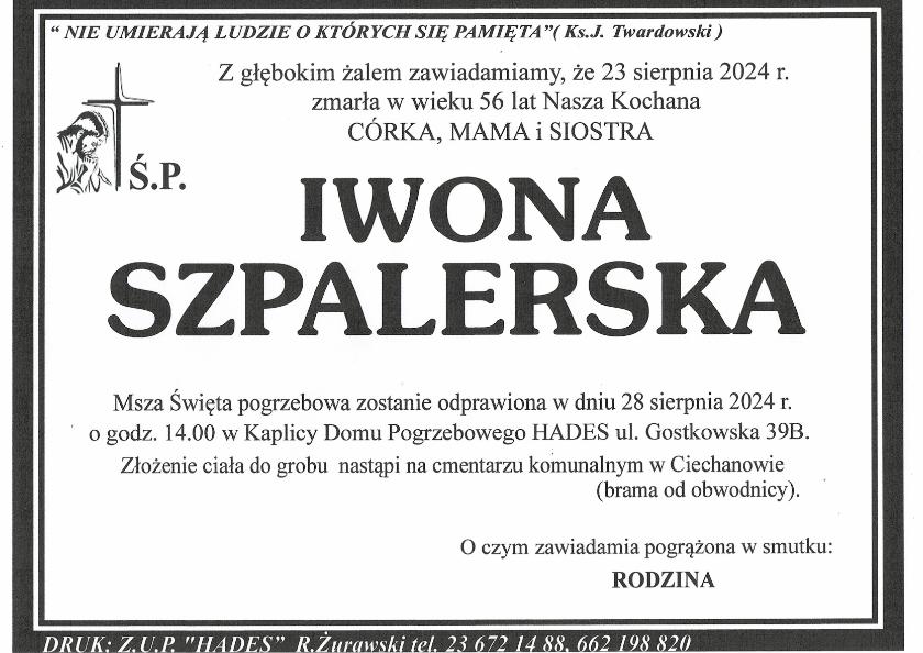 IWONA SZPALERSKA