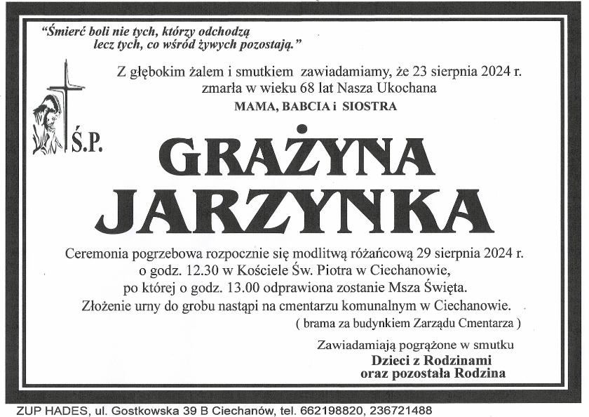 GRAŻYNA JARZYNKA