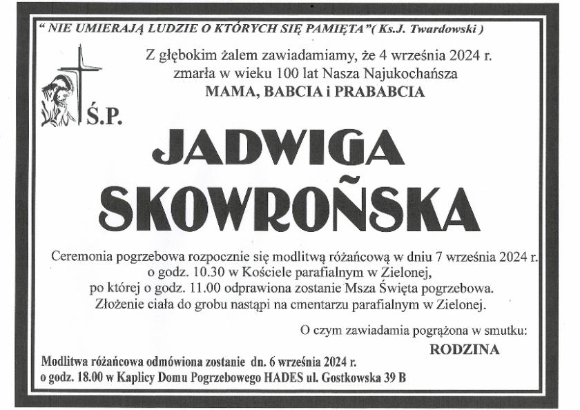 JADWIGA SKOWROŃSKA