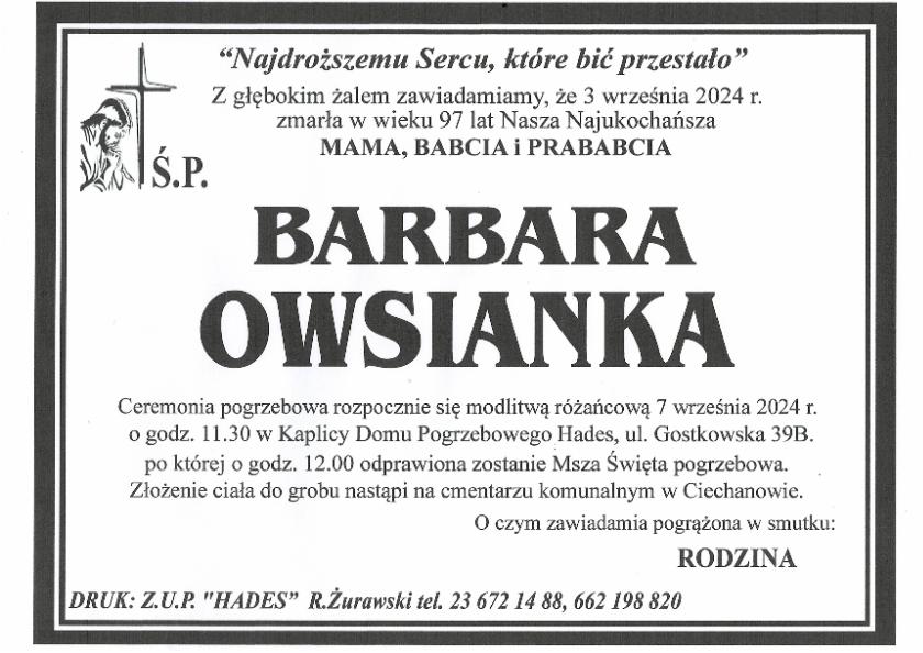 BARBARA OWSIANKA