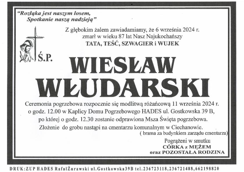 WIESŁAW WŁUDARSKI
