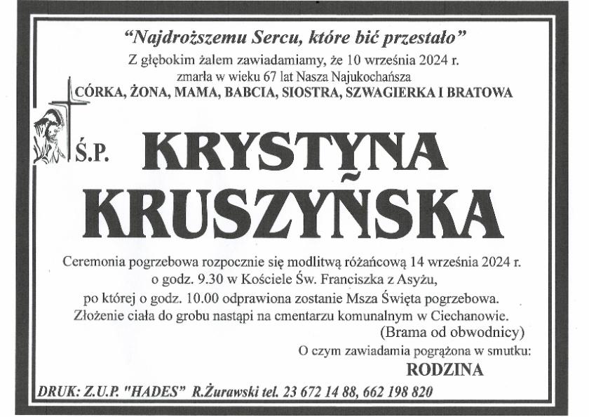 KRYSTYNA KRUSZYŃSKA