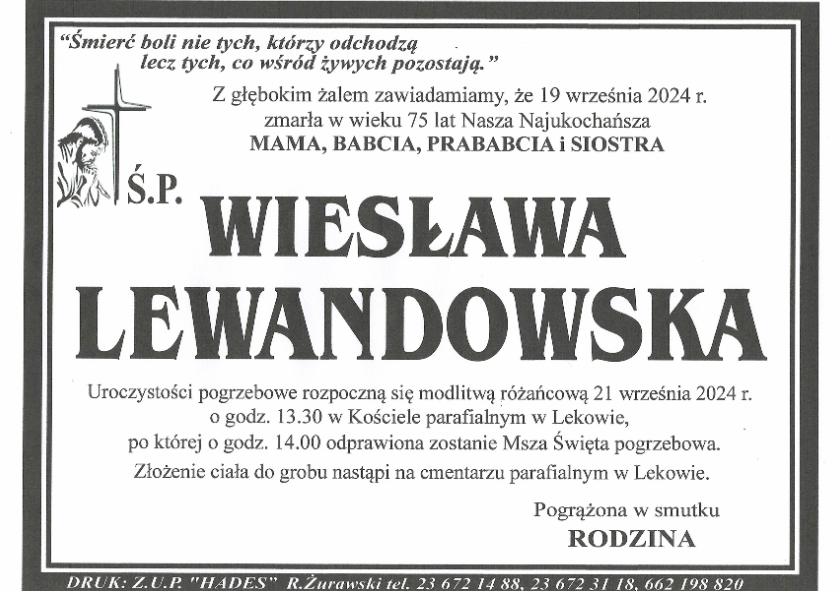 WIESŁAWA LEWANDOWSKA