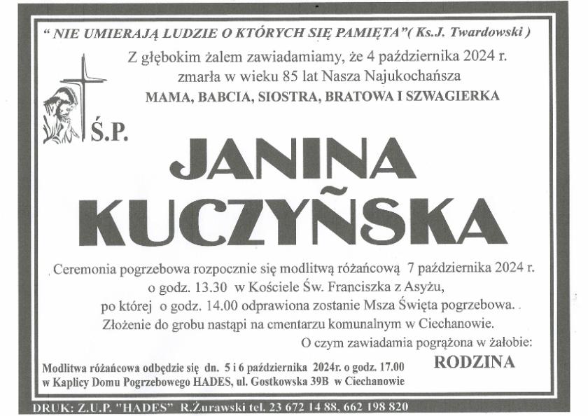 JANINA KUCZYŃSKA