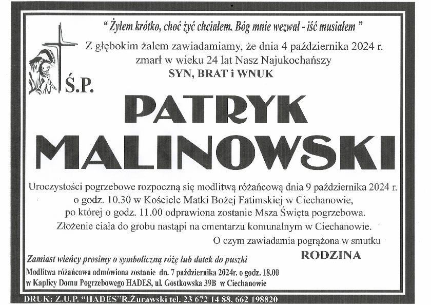 PATRYK MALINOWSKI