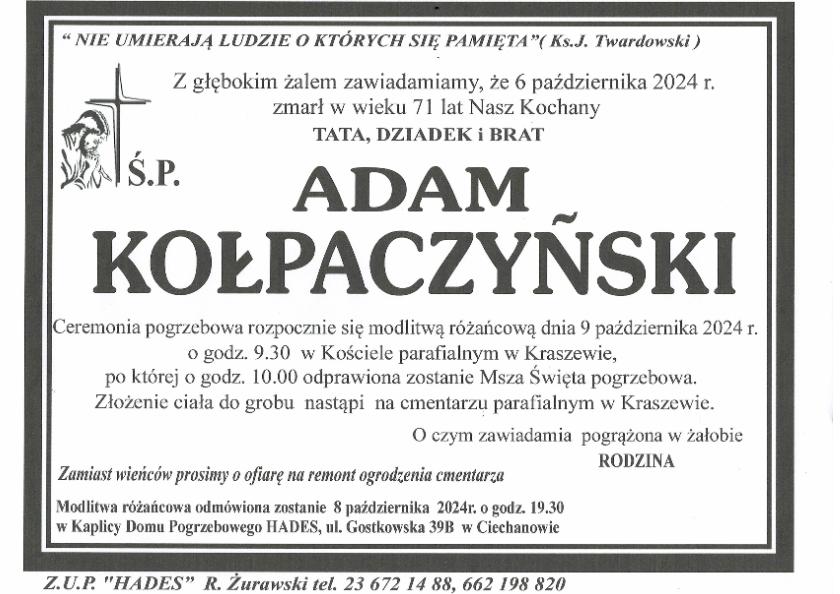 ADAM KOŁPACZYŃSKI 