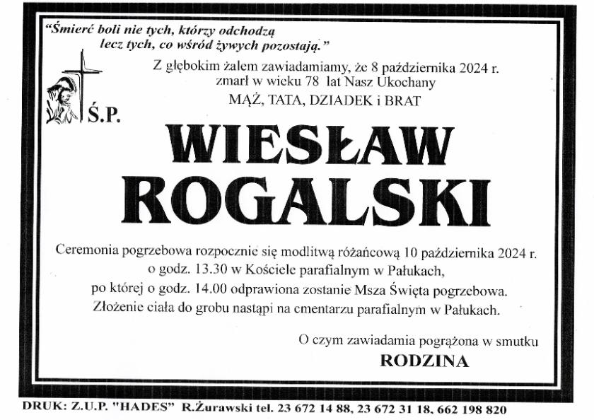 WIESŁAW ROGALSKI