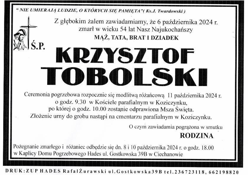 KRZYSZTOF TOBOLSKI