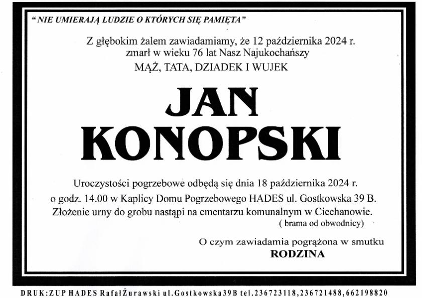 JAN KONOPSKI 