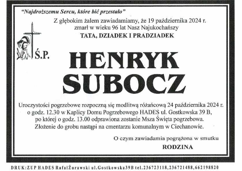 HENRYK SUBOCZ