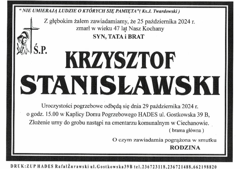 KRZYSZTOF  STANISŁAWSKI