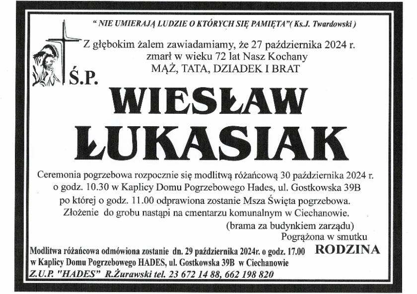 WIESŁAW ŁUKASIAK