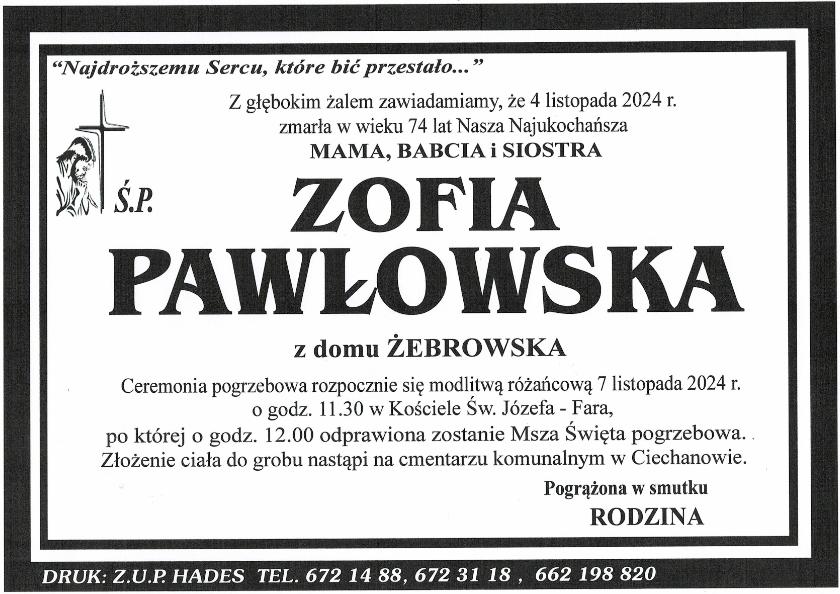 ZOFIA PAWŁOWSKA