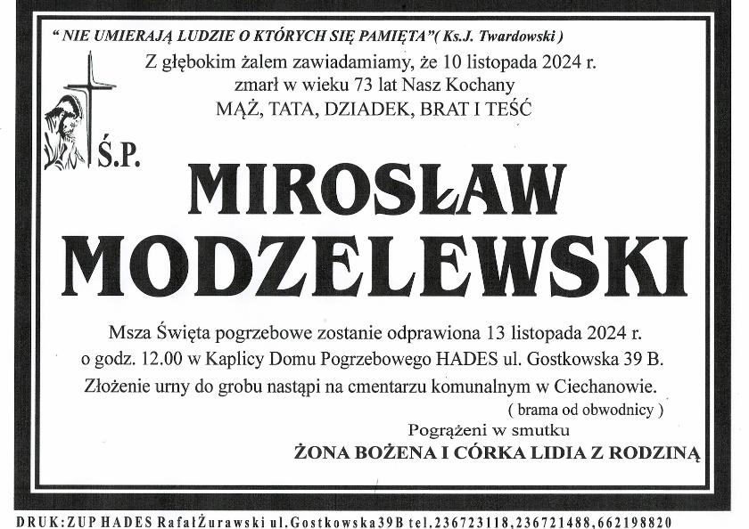 MIROSŁAW MODZELEWSKI