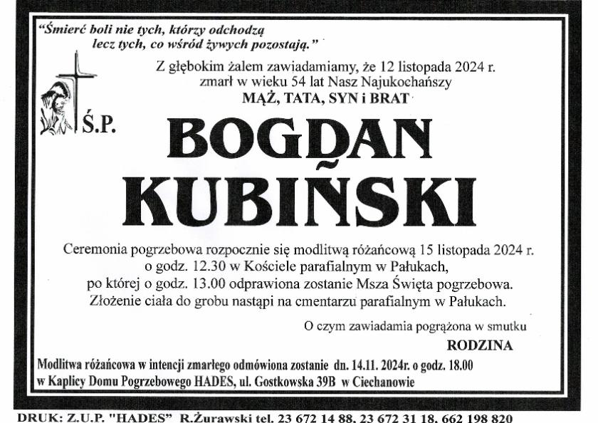 BOGDAN KUBIŃSKI