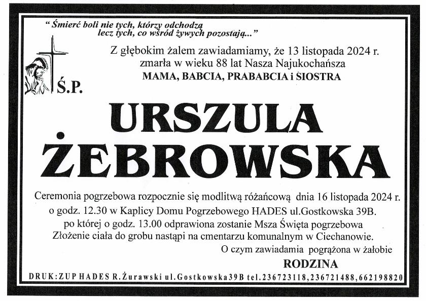 URSZULA ŻEBROWSKA