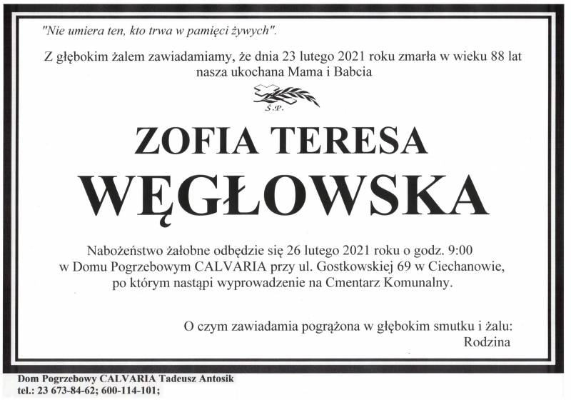 Zofia Teresa Węgłowska