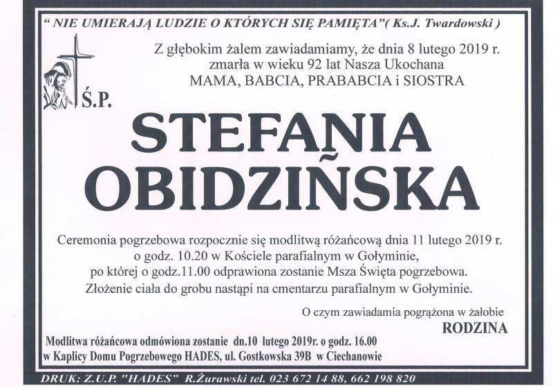 Stefania Obidzińska
