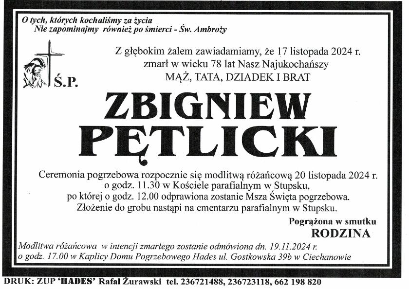 ZBIGNIEW PĘTLICKI