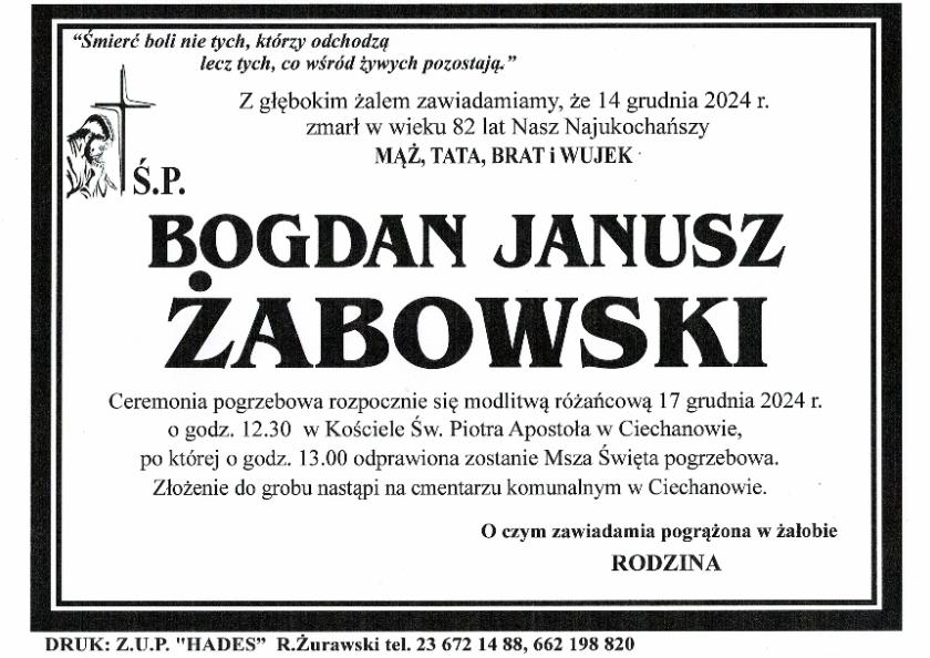 BOGDAN JANUSZ ŻABOWSKI