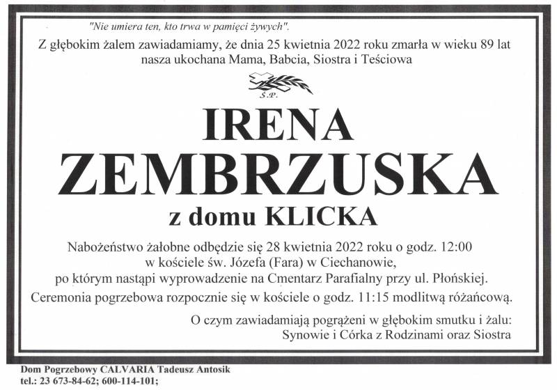 Irena Zembrzuska
