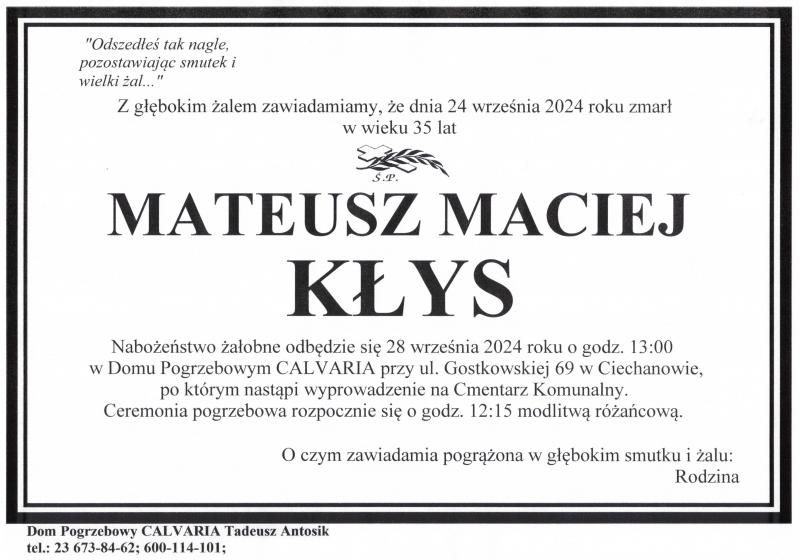 Mateusz Maciej Kłys