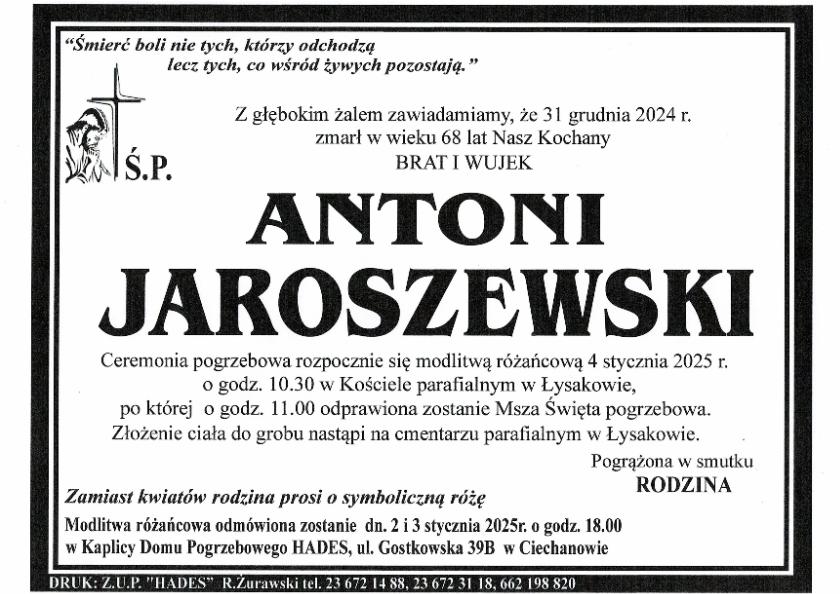ANTONI JAROSZEWSKI