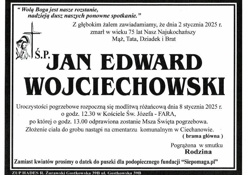 JAN EDWARD WOJCIECHOWSKI