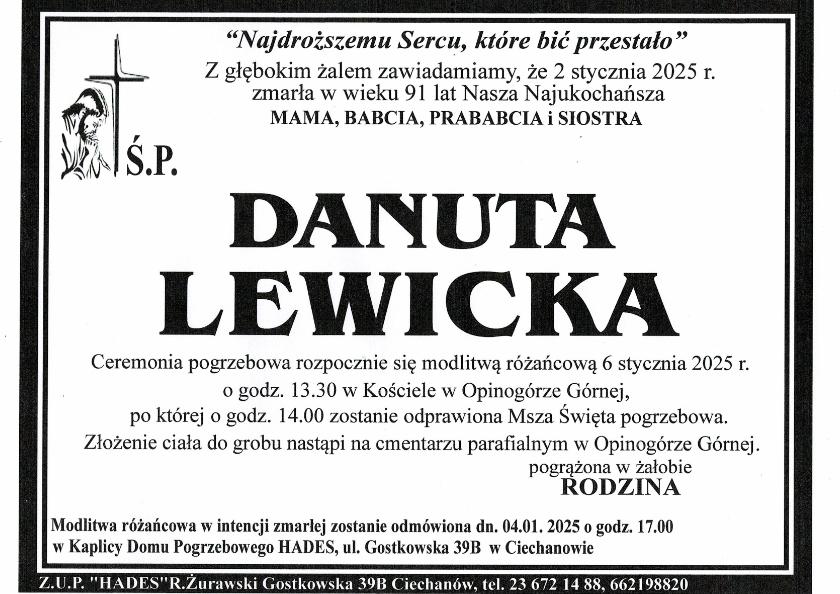 DANUTA LEWICKA