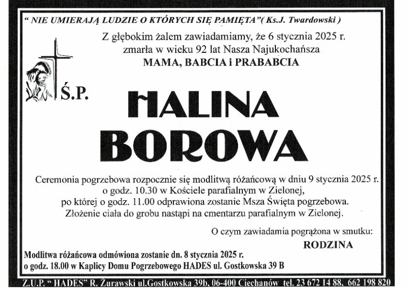 HALINA BOROWA