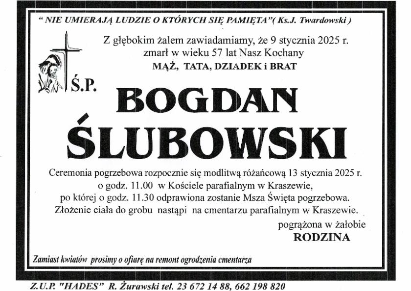 BOGDAN ŚLUBOWSKI 