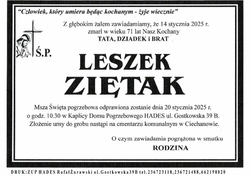 LESZEK ZIĘTAK 
