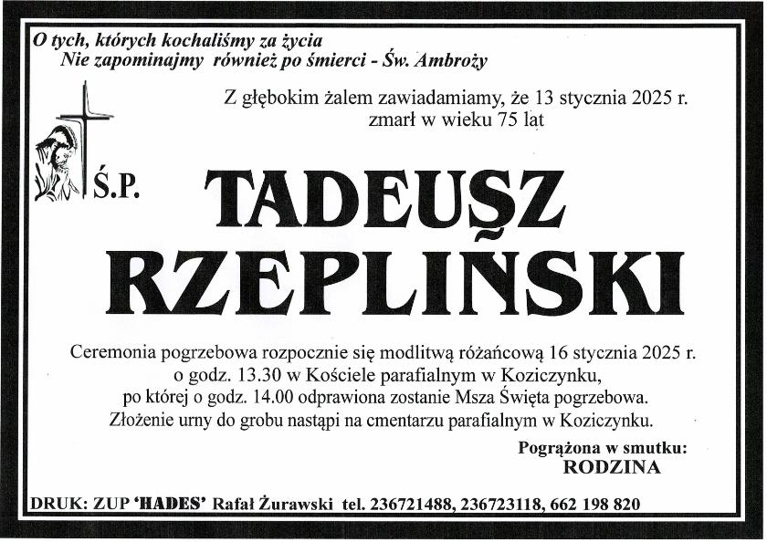 TADEUSZ RZEPLIŃSKI 