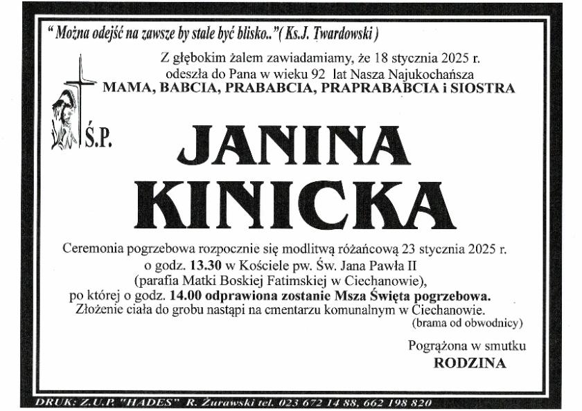 JANINA KINICKA 