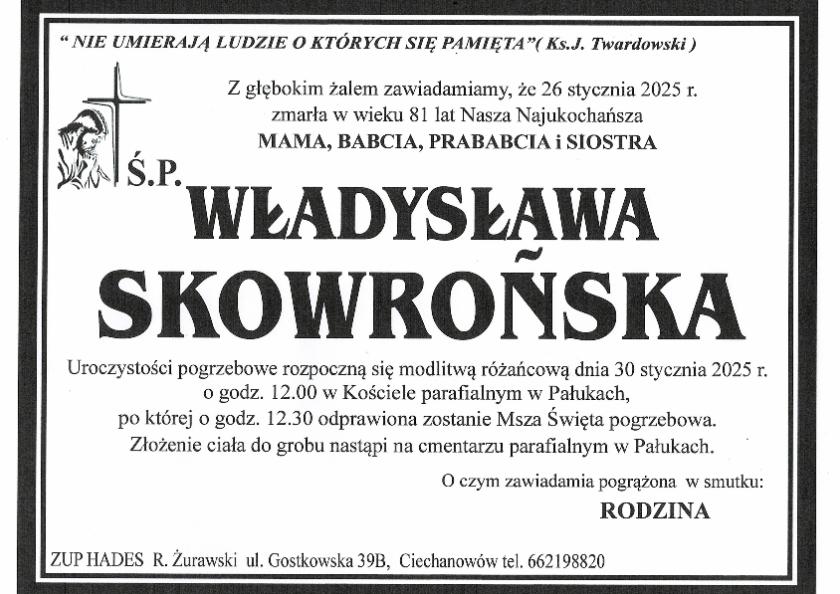 WŁADYSŁAWA SKOWROŃSKA