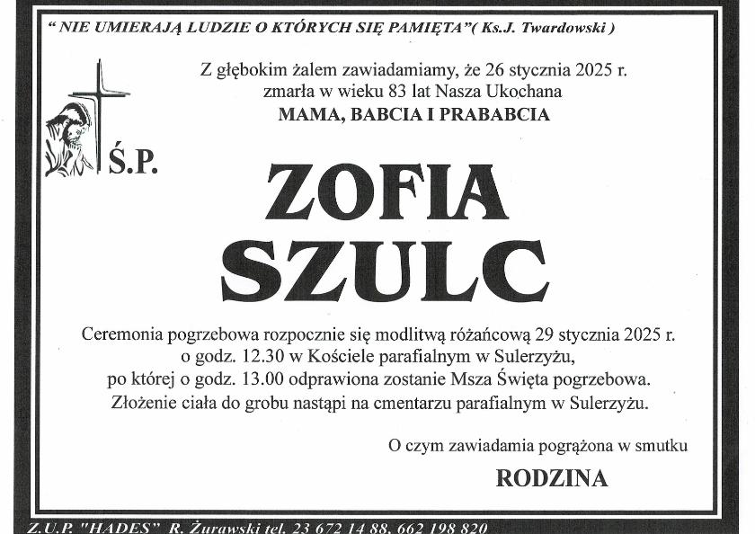 ZOFIA SZULC