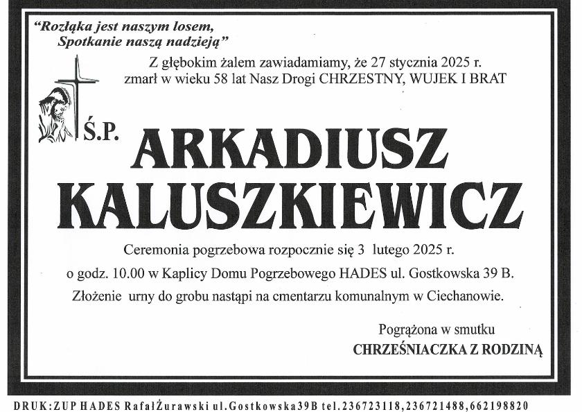 ARKADIUSZ KALUSZKIEWICZ