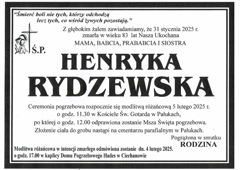 HENRYKA RYDZEWSKA