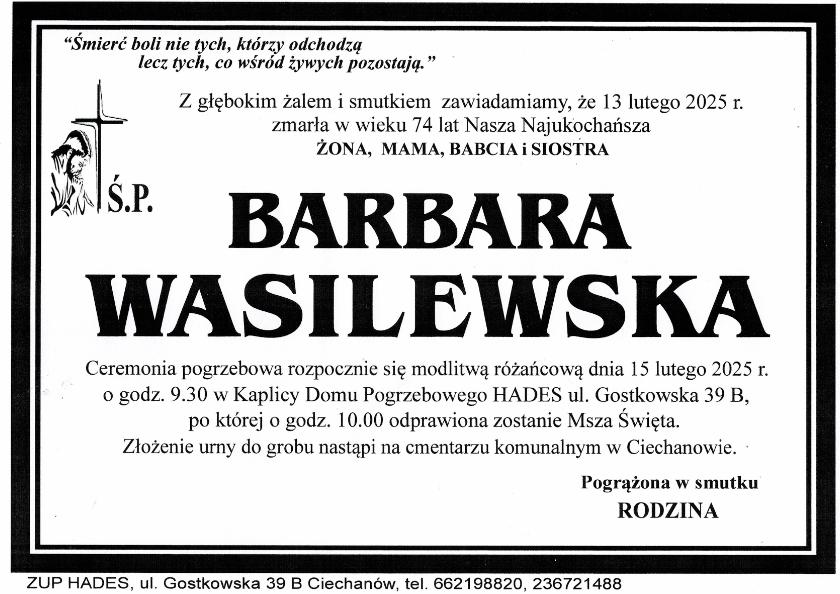BARBARA WASILEWSKA