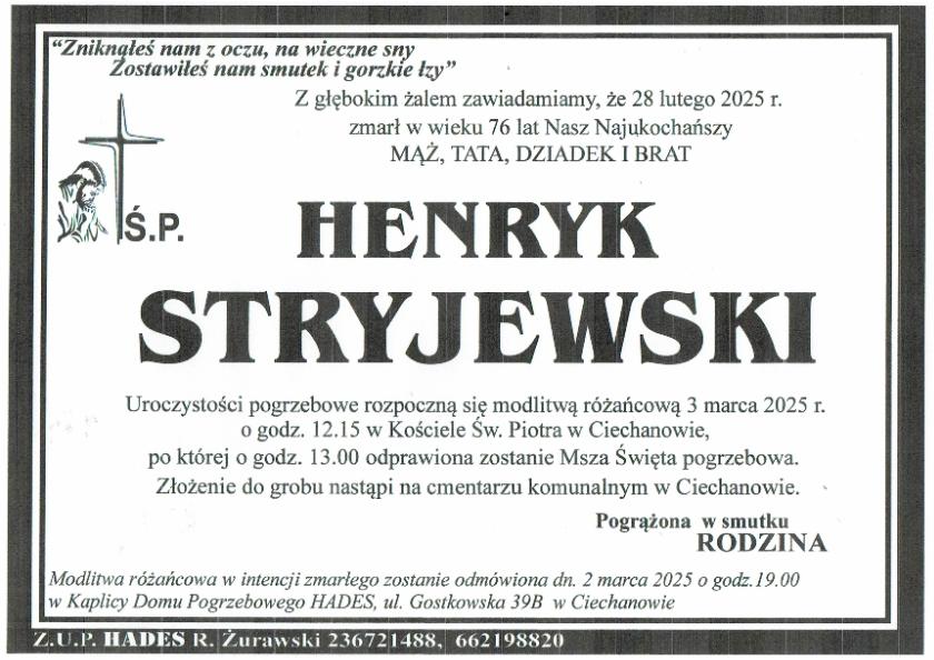 HENRYK STRYJEWSKI