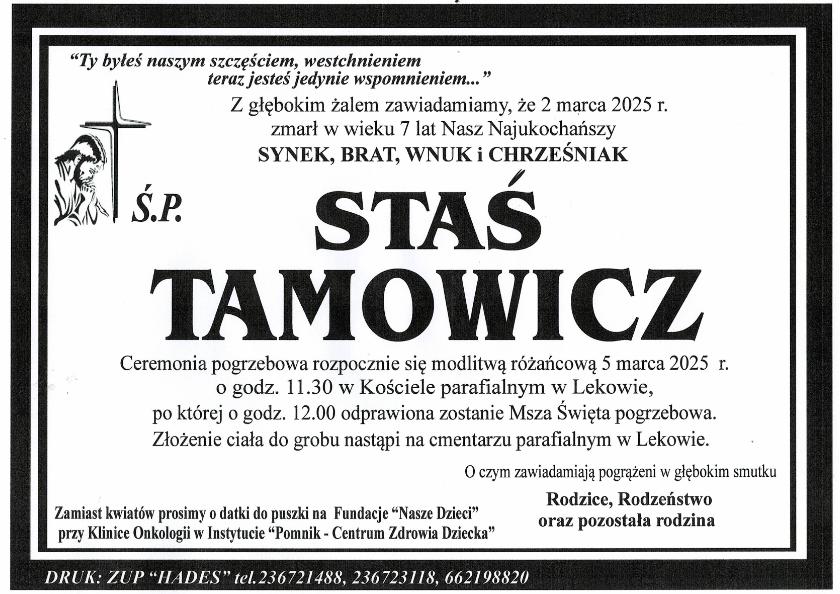 STAŚ TAMOWICZ