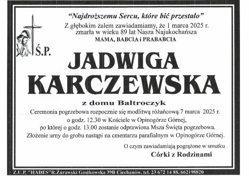 JADWIGA KARCZEWSKA