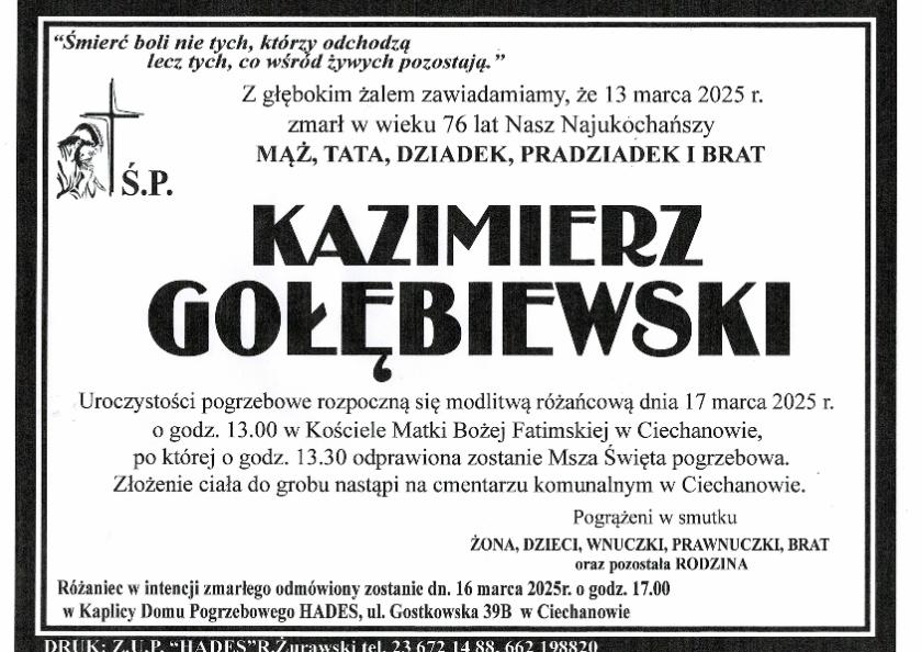 KAZIMIERZ GOŁĘBIEWSKI