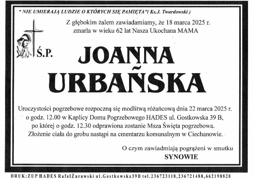 JOANNA URBAŃSKA