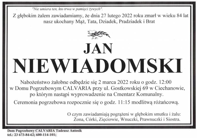 Jan Niewiadomski