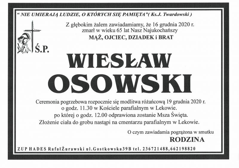 WIESŁAW OSOWSKI