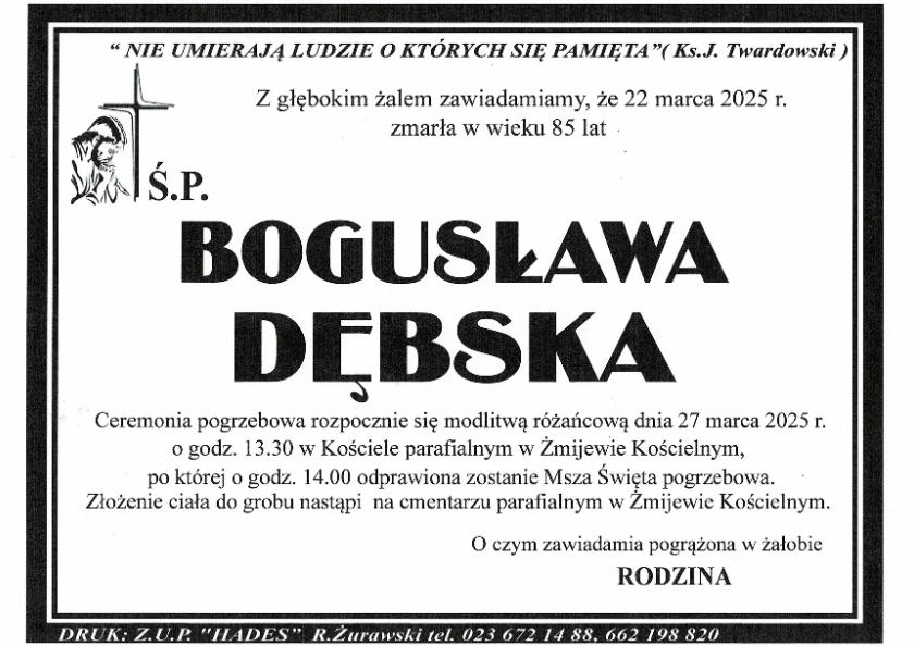 BOGUSŁAWA DĘBSKA
